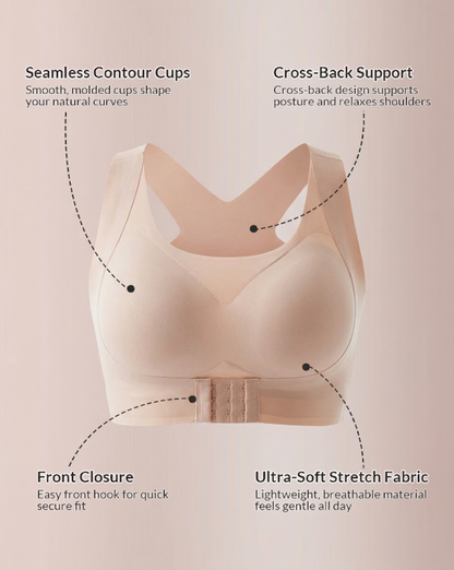 🔥LAST DAY PROMOTION 🔥- 50% OFF Front Closure Cross-Back Wireless Posture Bra
