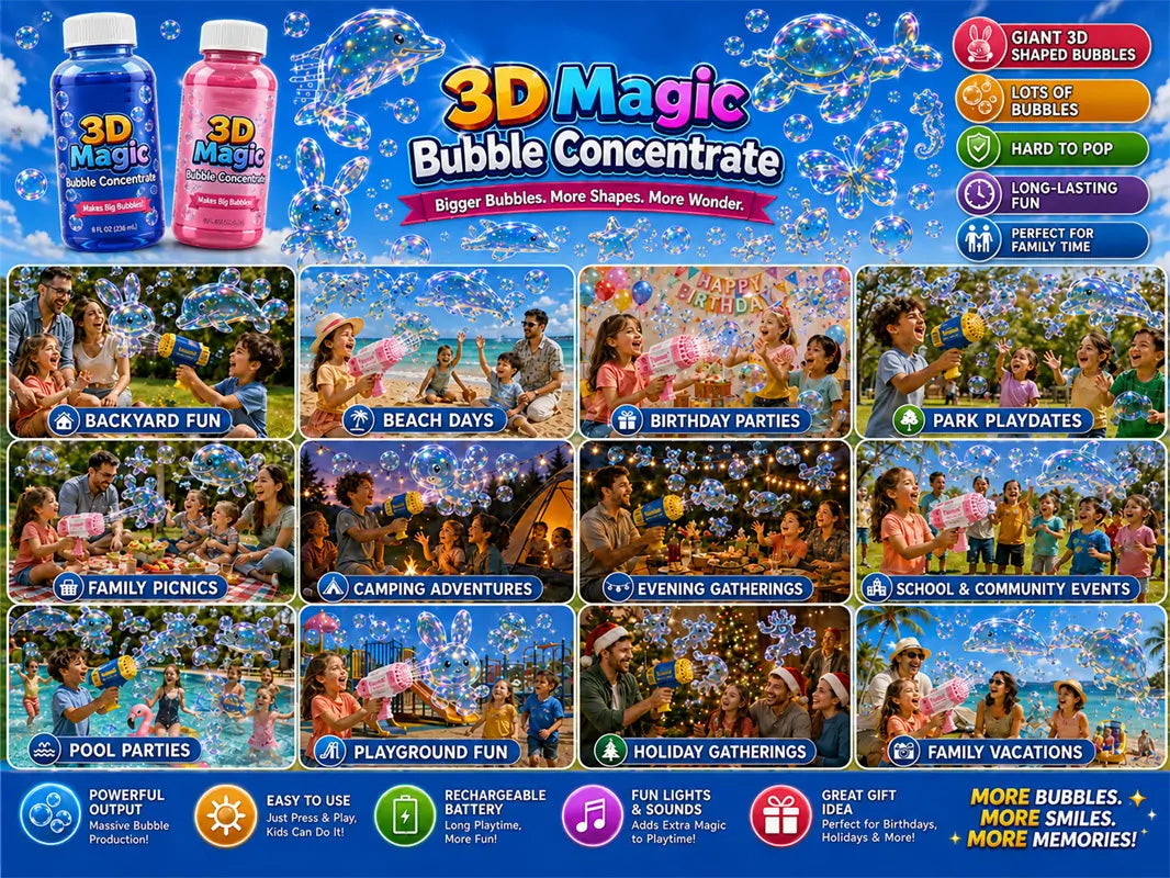 Super 3D Magic Bubble Concentrate —— Animal & Ocean Fantasy Theme