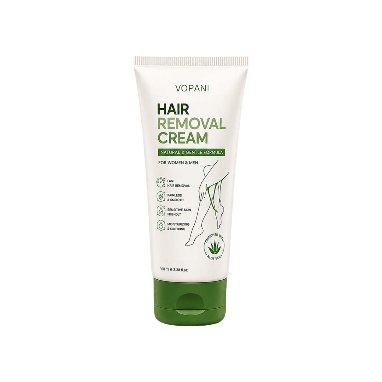 Natural Gentle Hair Removal Cream | For Women & Men, Sensitive Skin