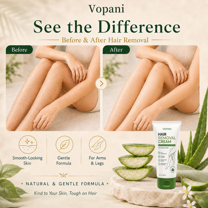 Natural Gentle Hair Removal Cream | For Women & Men, Sensitive Skin