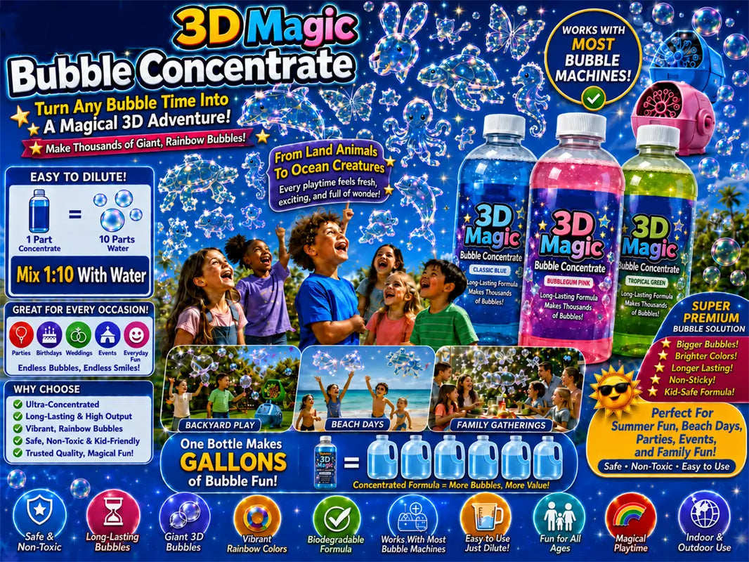 Super 3D Magic Bubble Concentrate —— Animal & Ocean Fantasy Theme