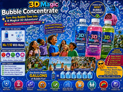 Super 3D Magic Bubble Concentrate —— Animal & Ocean Fantasy Theme