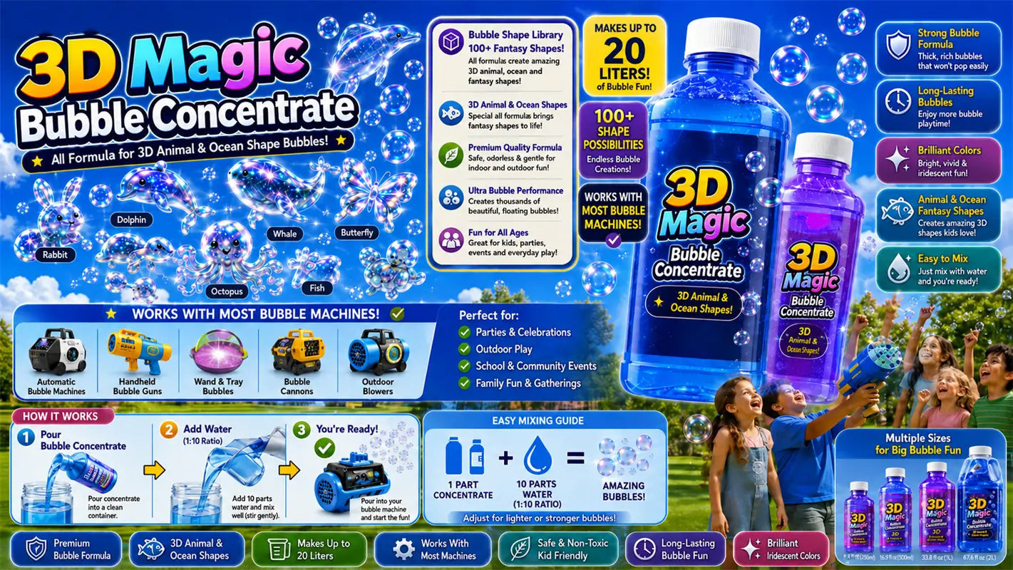 Super 3D Magic Bubble Concentrate —— Animal & Ocean Fantasy Theme
