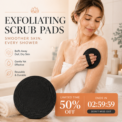 ⏳Time-Limited Special⏰Exfoliating Scrub Bath Pads🧖‍♀️Gently exfoliate, unclog pores, reveal brighter skin.
