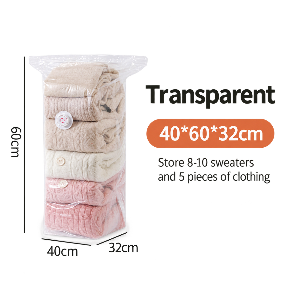 No‑Pump Vacuum Storage Bags – Press & seal, no pump needed. Saves 80% space, keeps clothes dry & dust‑free. Perfect for bulky bedding & off‑season gear. 🛏️🗄️