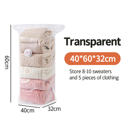 No‑Pump Vacuum Storage Bags – Press & seal, no pump needed. Saves 80% space, keeps clothes dry & dust‑free. Perfect for bulky bedding & off‑season gear. 🛏️🗄️